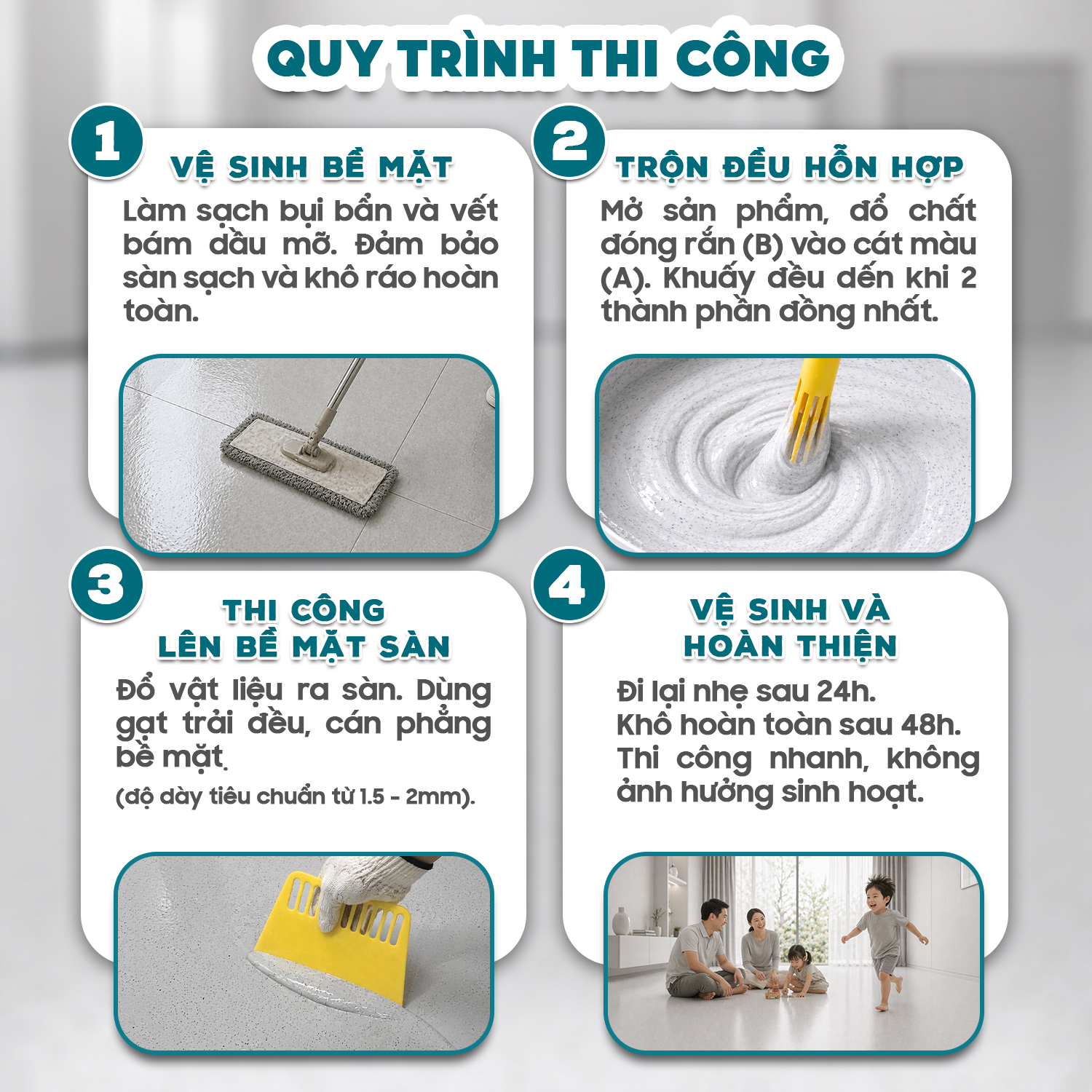 4 bước thi công Finex F300